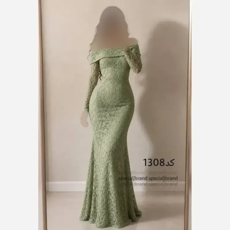 ماکسی مجلسی گیپور برجسته بلند زنانه