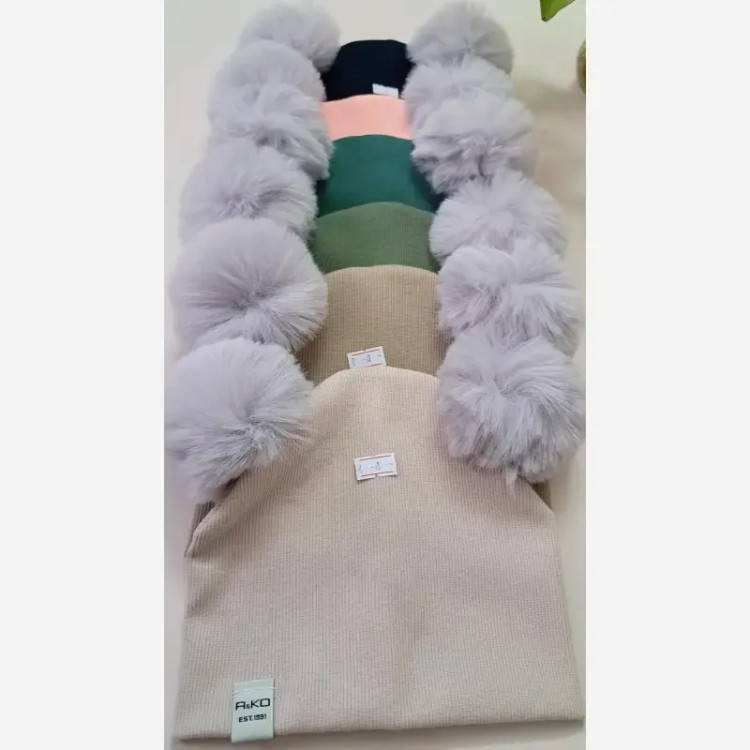 کلاه کودک پومدار فانریپ پنبه اسپرت سایز 1 و 2 مناسب 1 تا 4 سال