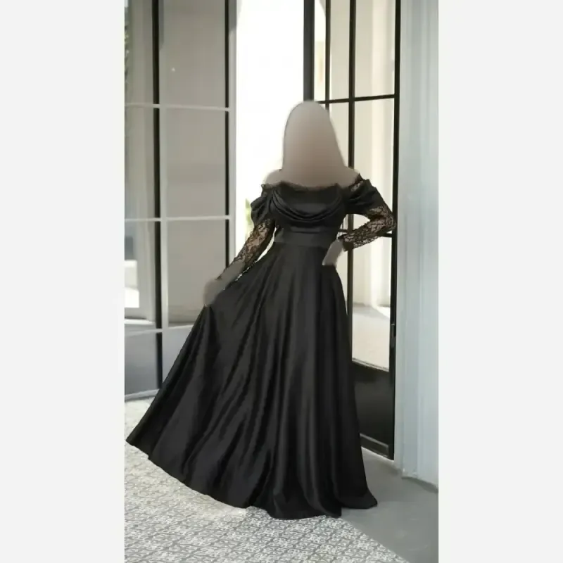 لباس مجلسی زنانه مدل پرنسا جنس ساتن زارا قد 150