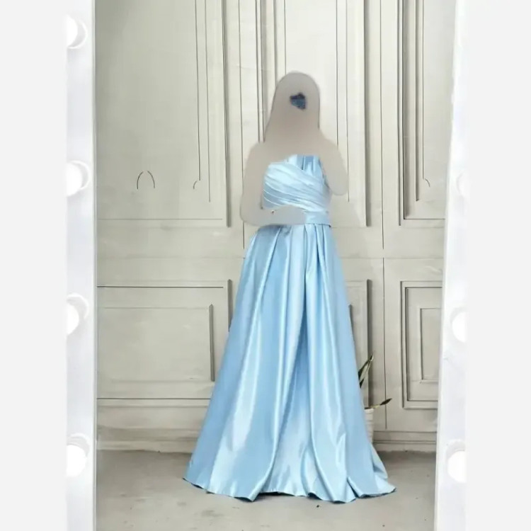 پیراهن زنانه نورا جنس ساتن آمریکایی قد 150 سایز 38 تا 48