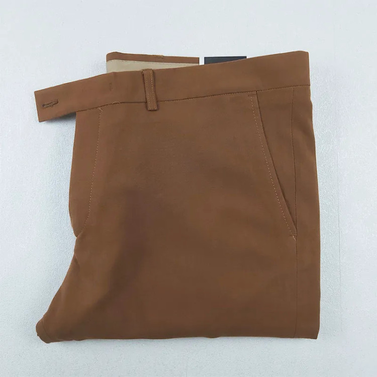 شلوار پارچه ای اسپرت مردانه قهوه ای جذب روزمره