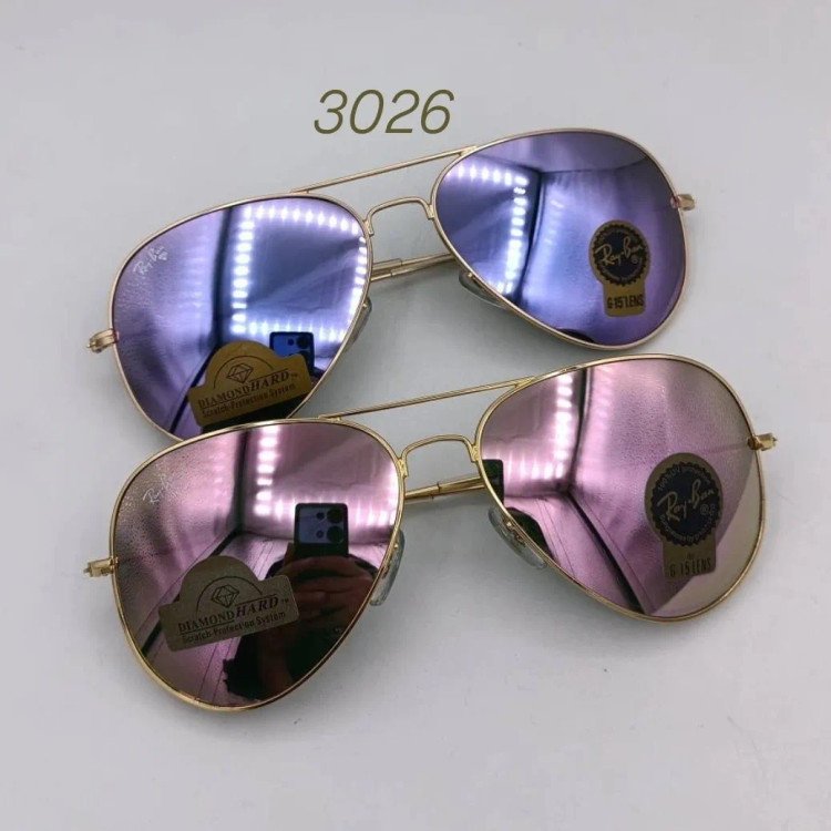 عینک آفتابی ریبن مدل RB3025 خلبانی شیشه سبز G15 فریم طلایی لنز UV